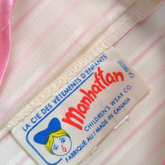 Vintage Manhattan Dress Girls Size 8 Semi Sheer Bubble Hem - Picture 6 of 8